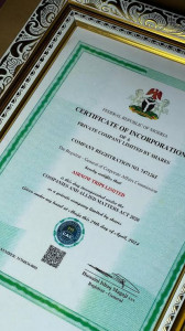 CAC Certificate Registration (Business Name)