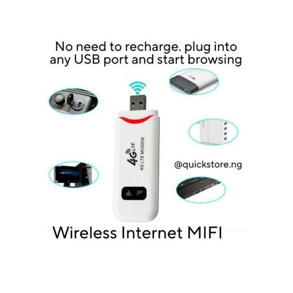 Zong Wifi Universal Usb 4G LTE Wifi Modem ALL NETWORK Mifi Router Mtñ Airtel Glo Etisalat Spectranet Smile (wfmd)