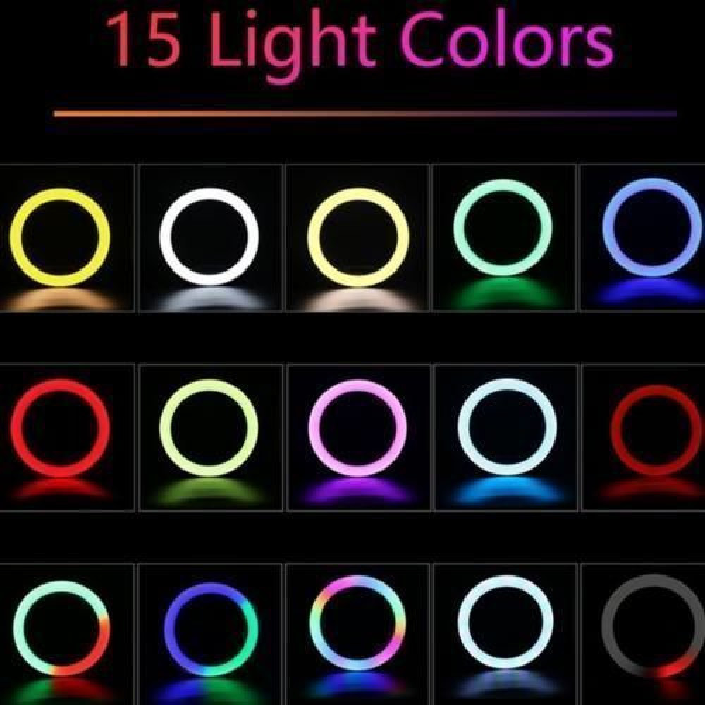 RGB 14 Inches Ring Light With Stand 35.5CM-Mult Colours