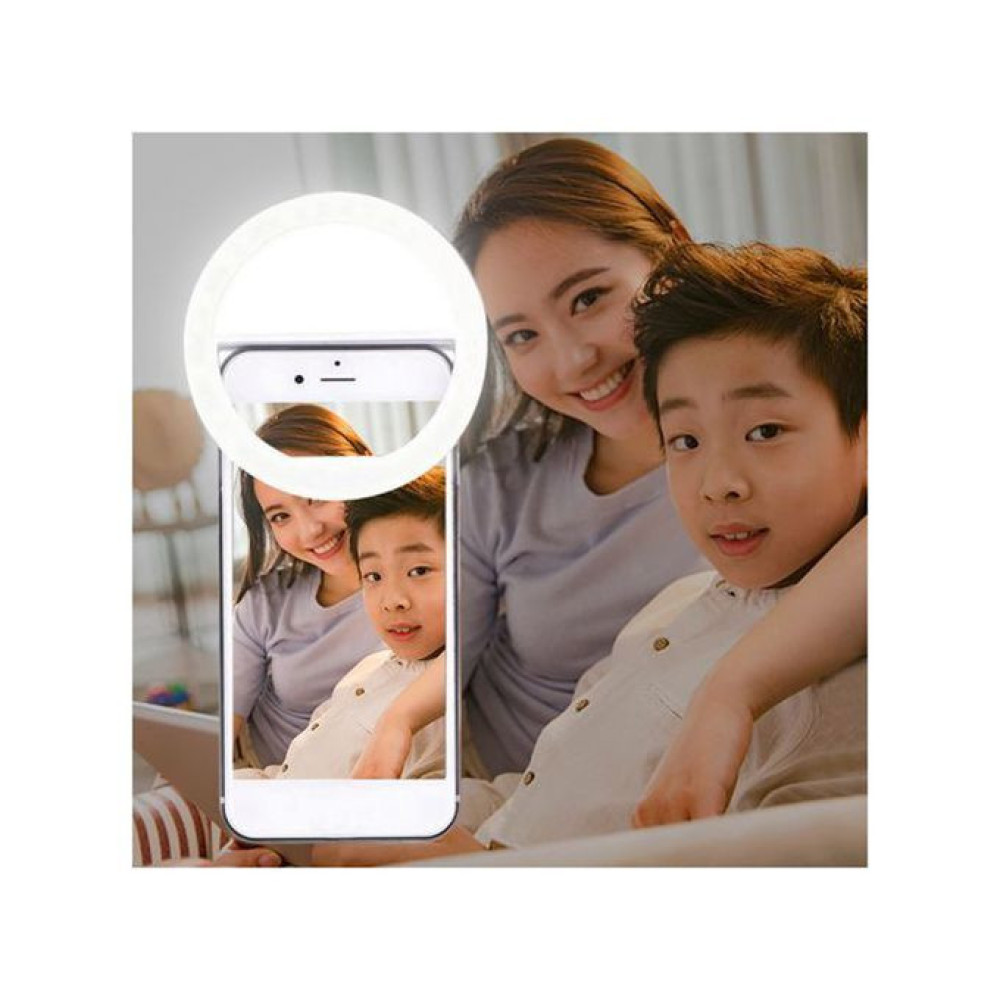 Rechargeable Selfie LED Ring Fill Light For Phone-white