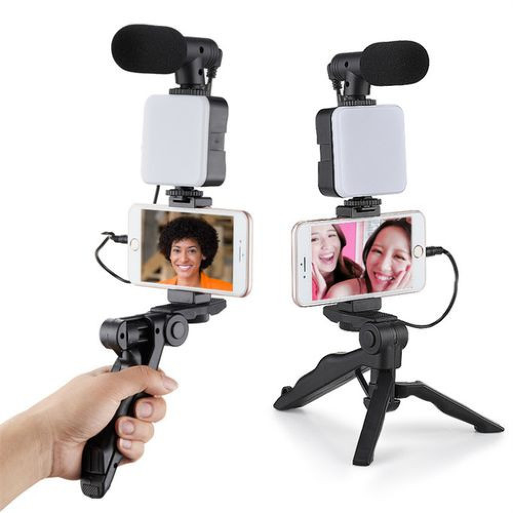 Smartphone Vlog Kit With LED Video Light 5600K