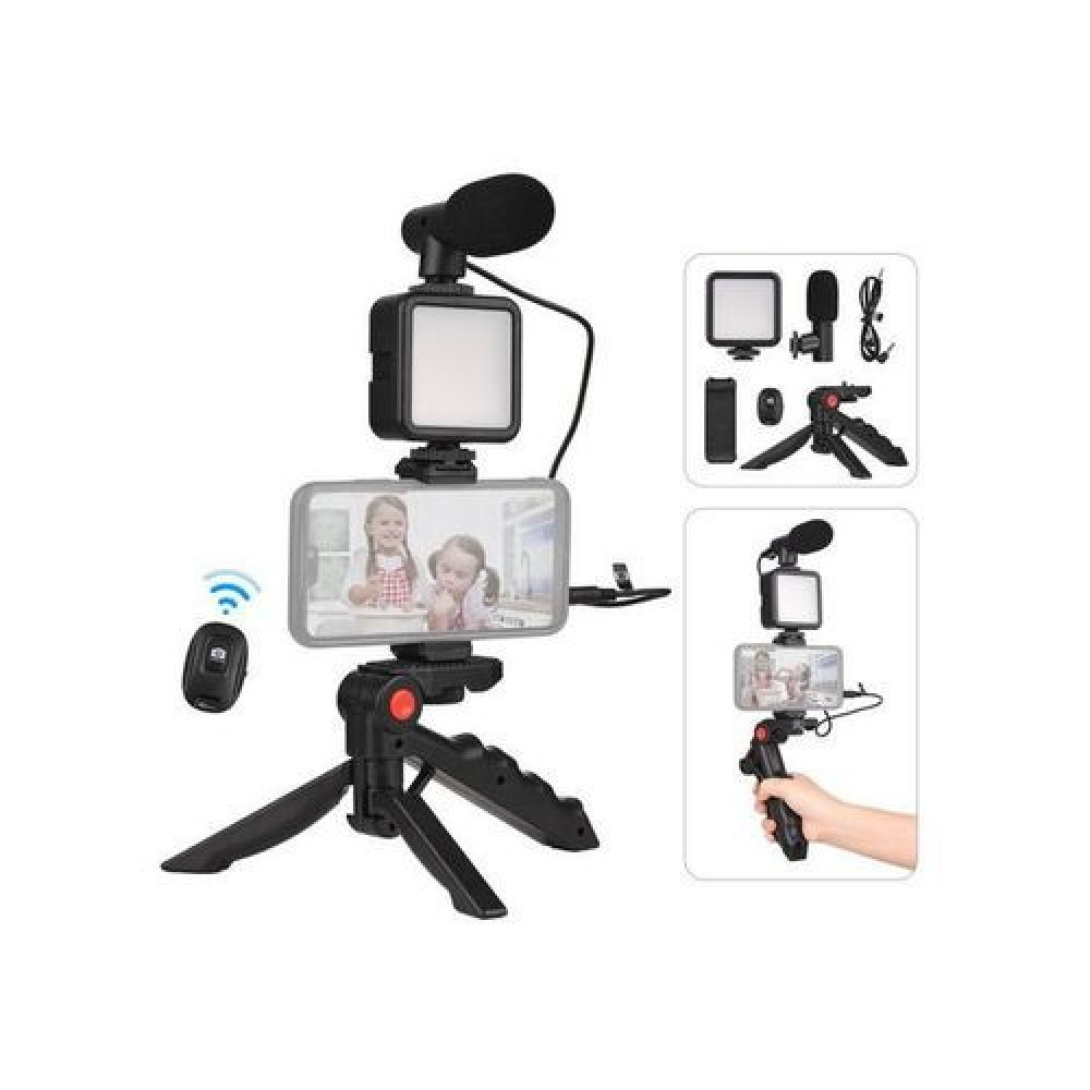 Smartphone Vlog Kit With LED Video Light 5600K