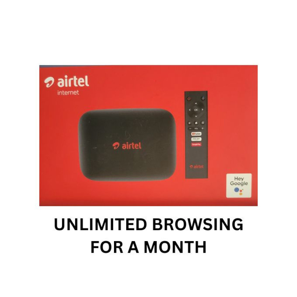 Airtel Android Smart TV Box With Inbuilt Router And Unlimited Browsing For A Month