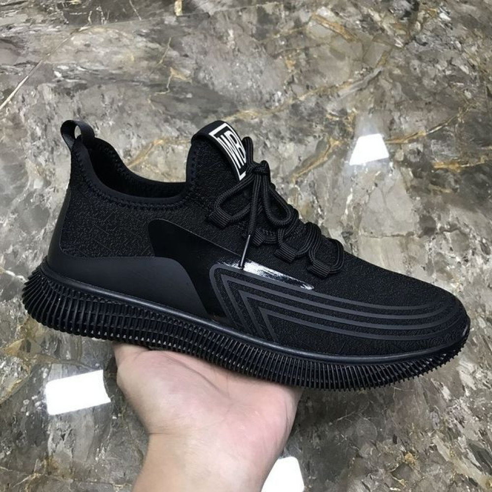 Men's Black Fashion Sneakers - Lace Up