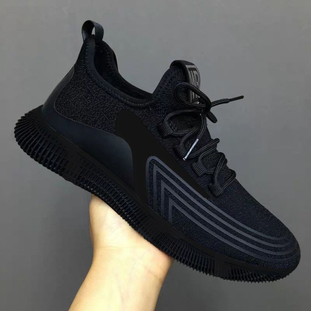 Men's Black Fashion Sneakers - Lace Up