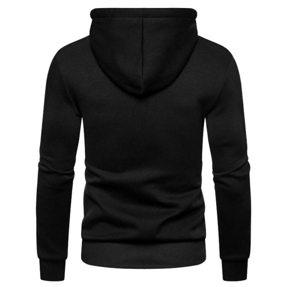 Mens Zipper Turtleneck Long Sleeve Varsity Jackets Sport Coats - Black