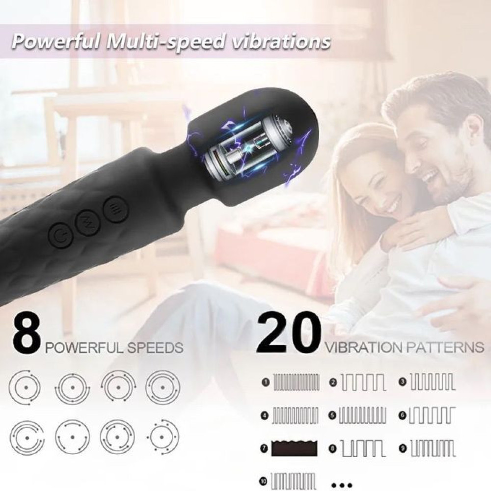 20 Speed Magnetic Wand Vibrator For Women