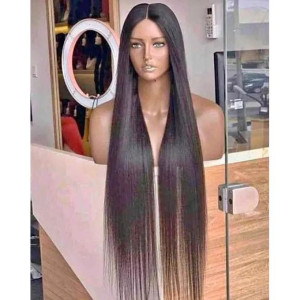 Quality Straight Wig With Kim K Closure 22"